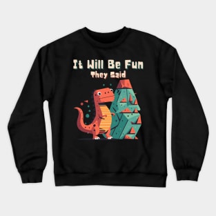 Indoor Rock Climbing Boulderer Bouldering Dinosaur Climber Crewneck Sweatshirt